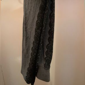 GREY LEGGINGS WITH ILLUSION LACE